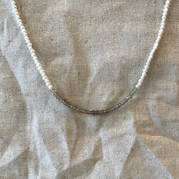 Garnet and Pearl Necklace