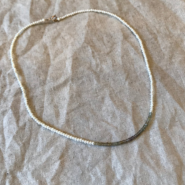 Garnet and Pearl Necklace