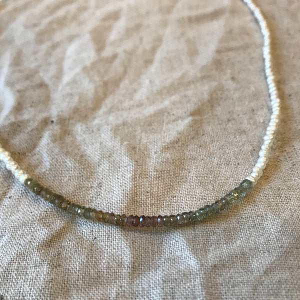 Garnet and Pearl Necklace