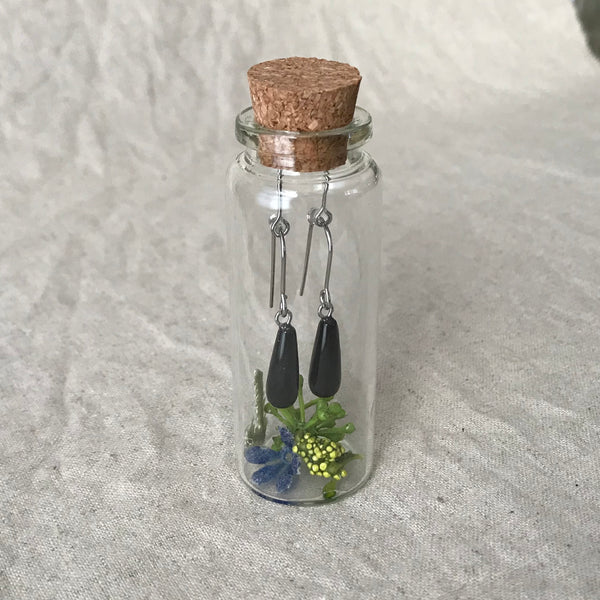 Black Onyx Drop Earrings