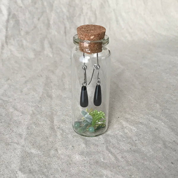 Black Onyx Drop Earrings