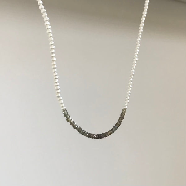 Garnet and Pearl Necklace