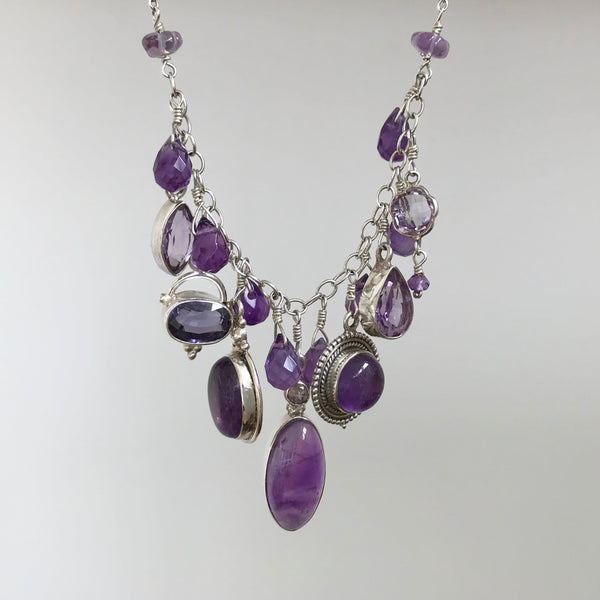 Amethyst & Sterling Silver Necklace