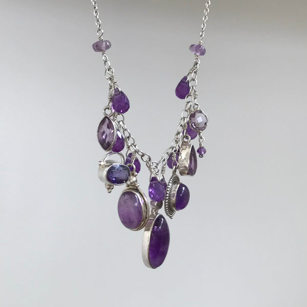 Amethyst & Sterling Silver Necklace