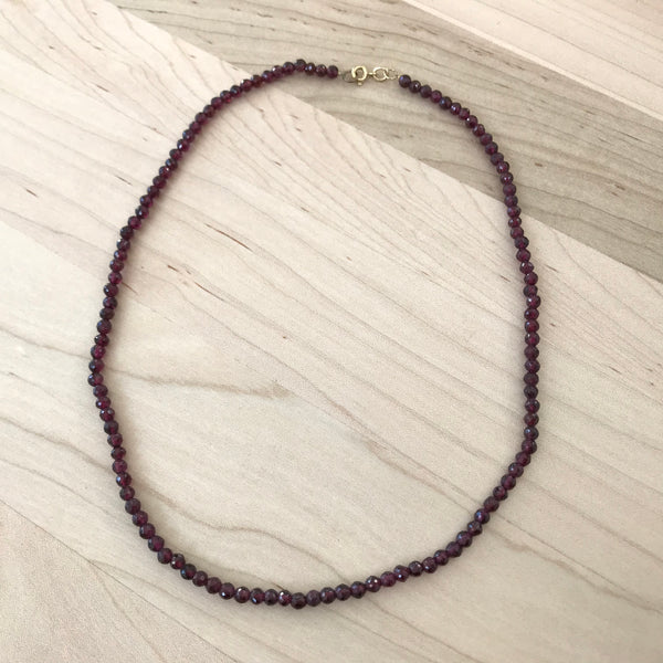Faceted Garnet Necklace