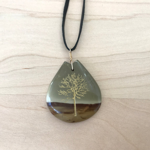 Succor Creek Jasper with Tree Necklace