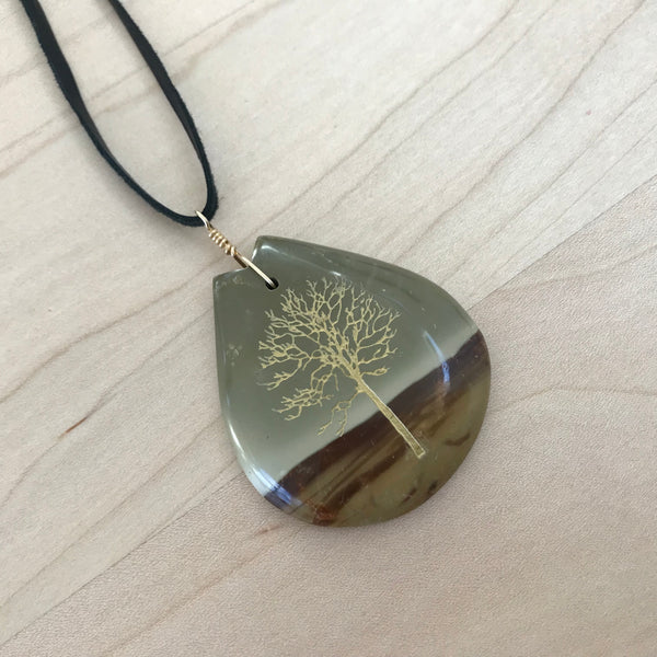Succor Creek Jasper with Tree Necklace