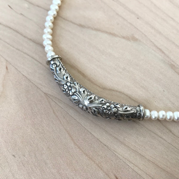 Pearl and Sterling Silver Necklace