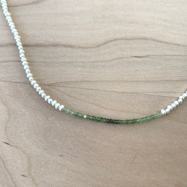 Tourmaline and Pearl Necklace