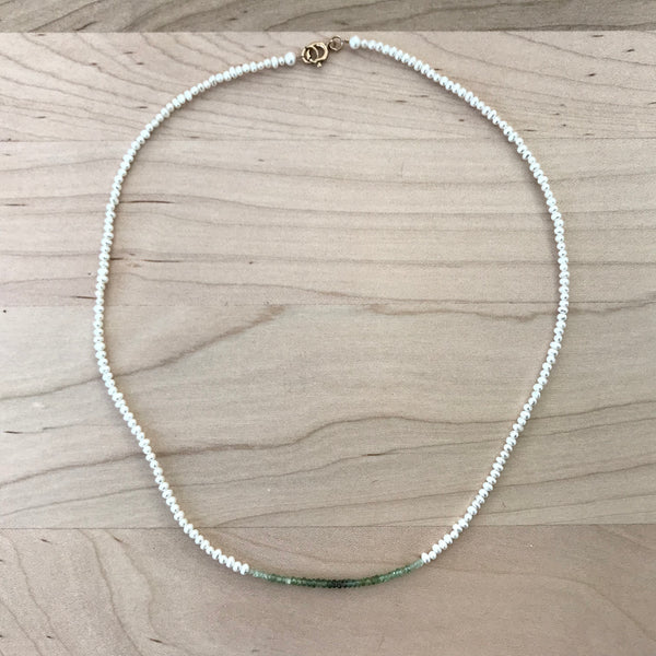 Tourmaline and Pearl Necklace