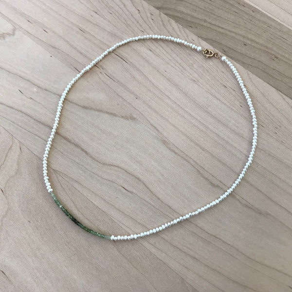 Tourmaline and Pearl Necklace