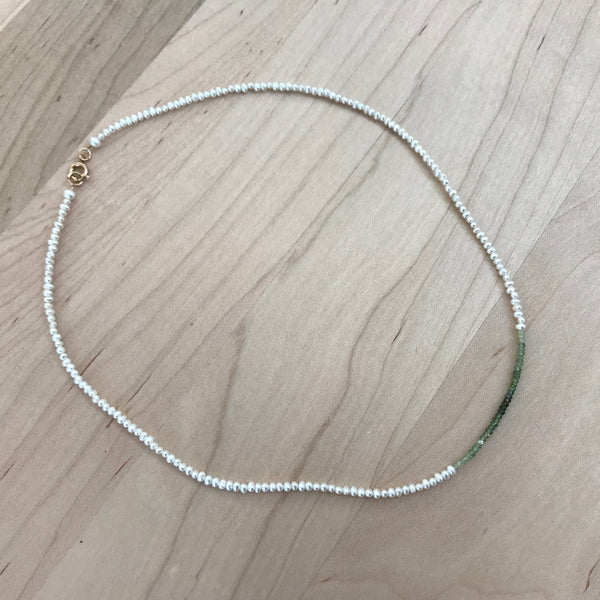 Tourmaline and Pearl Necklace