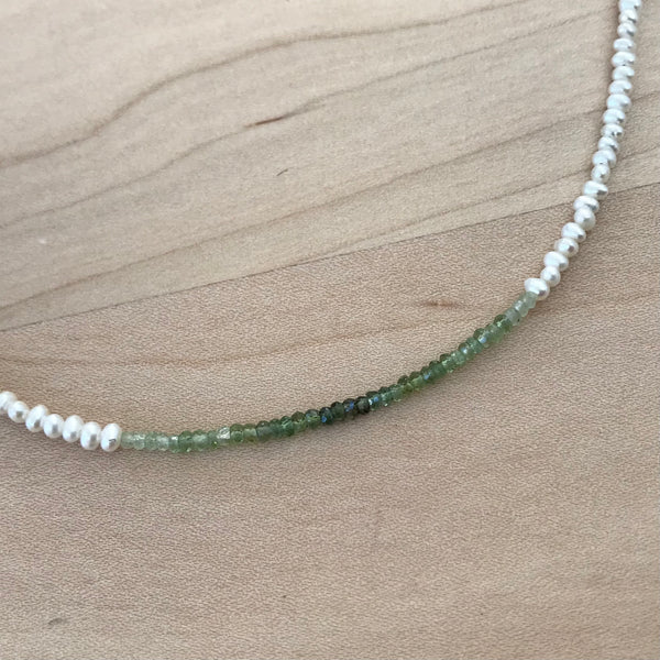 Tourmaline and Pearl Necklace