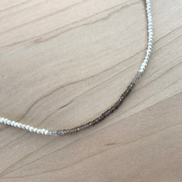 Garnet and Pearl Necklace