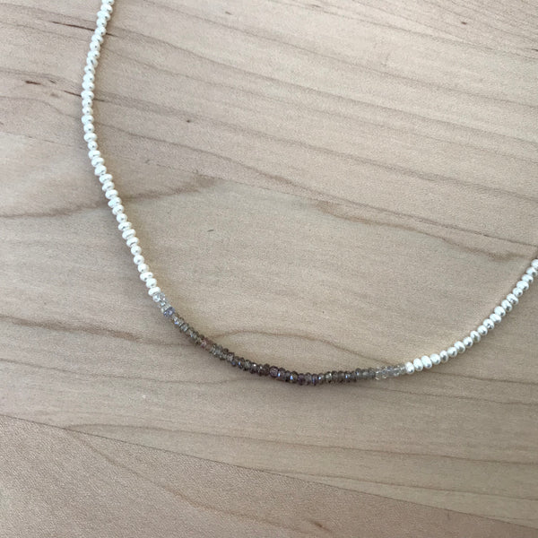 Garnet and Pearl Necklace