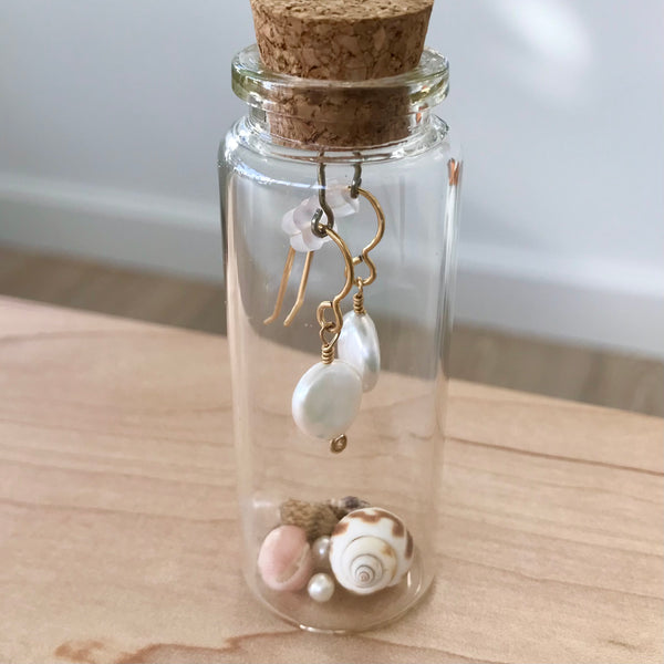 Fresh Water Coin Pearl Earrings