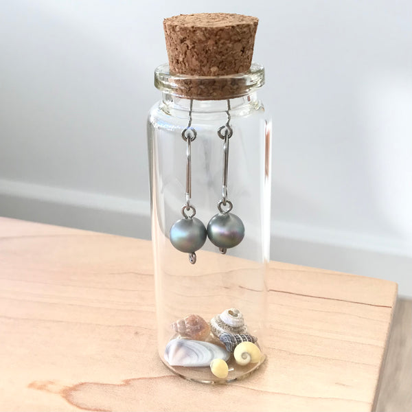 Vintage Glass Pearl Earrings