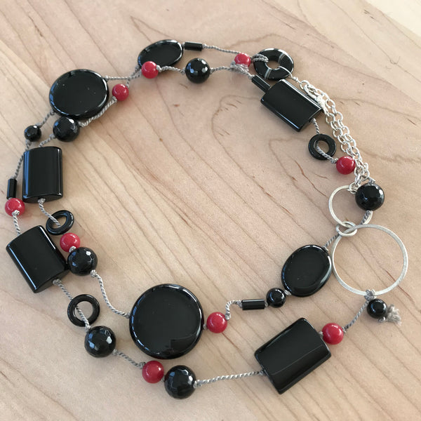 Agate & Sterling Silver Necklace