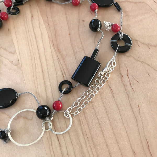 Agate & Sterling Silver Necklace