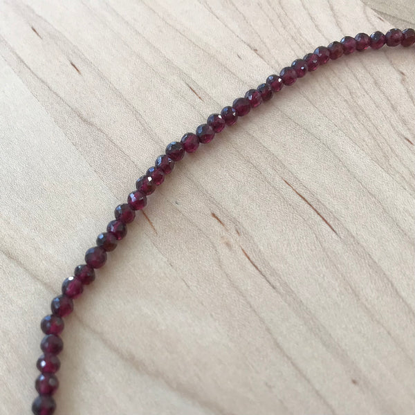 Faceted Garnet Necklace