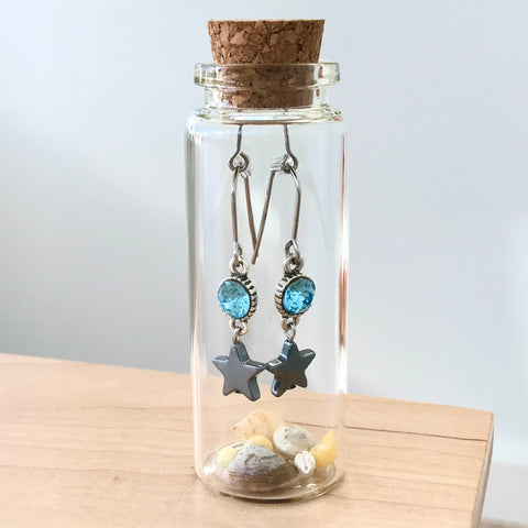 Crystal and Star Earrings